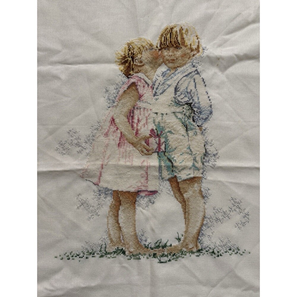 Lanarte A Kiss for You The Gift Counted Cross Stitch Completed Finished